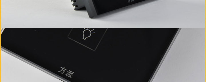 方派智能觸摸開關 可控硅系列 黑色三位經典型 3-5毫米鋼化玻璃面板 負載功率3-150W